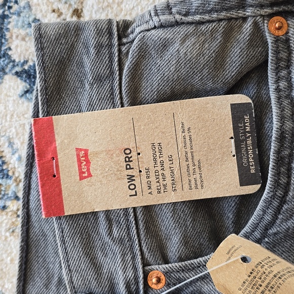 LEVIS WOMEN'S JUNIOR BLACK/GRAY LOW PROFILE STRAIGHT JEANS SIZE 28 - Picture 4 of 13